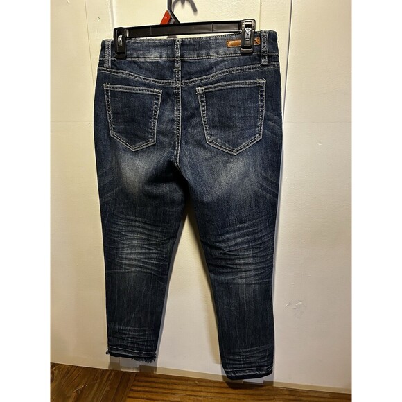 Dollhouse Patchwork Jeans Skinny Crop Juniors Size 9 Distressed Patchwork - Picture 6 of 9